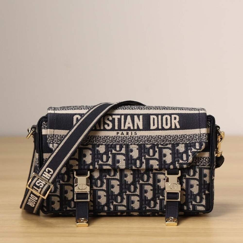 Dior Camp old flower embroidery shoulder crossbody bag
